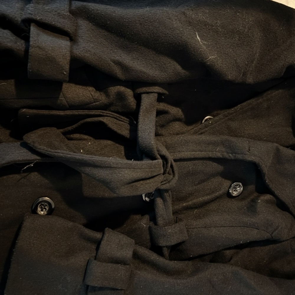 Woman’s Black Wool Mid-thigh Coat